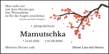 Anzeige von Mamutschka  von  Kölner Wochenspiegel 