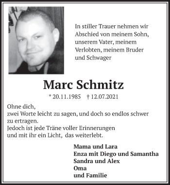 Anzeige von Marc Schmitz von  Werbepost 