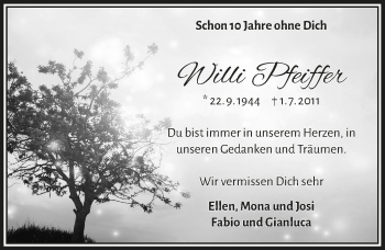 Anzeige von Willi Pfeiffer von  Blickpunkt Euskirchen 