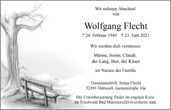 Anzeige von Wolfgang Flecht von  Blickpunkt Euskirchen 