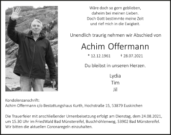 Anzeige von Achim Offermann von  Blickpunkt Euskirchen 