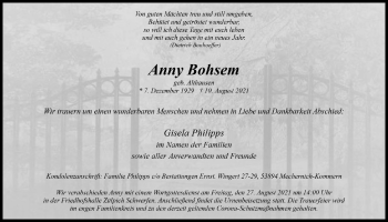 Anzeige von Anny Bohsem von  Blickpunkt Euskirchen 