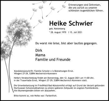 Anzeige von Heike Schwier von  Blickpunkt Euskirchen 