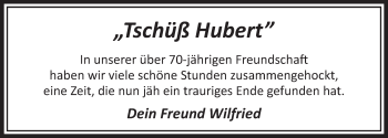 Anzeige von Hubert  von  Wochenende 