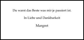 Anzeige von In Liebe  von Kölner Stadt-Anzeiger / Kölnische Rundschau / Express