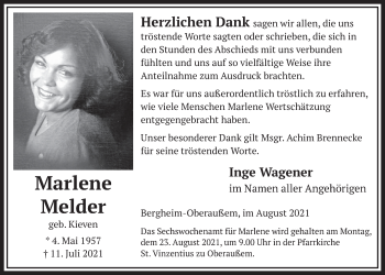 Anzeige von Marlene Melder von  Werbepost 