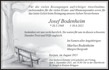 Anzeige von Marlies Bodenheim von  Werbepost 