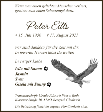 Anzeige von Peter Eilts von  Bergisches Handelsblatt 