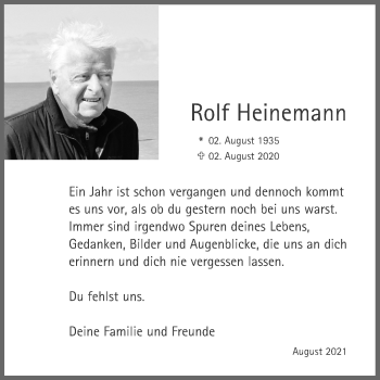 Anzeige von Rolf Heinemann von Kölner Stadt-Anzeiger / Kölnische Rundschau / Express