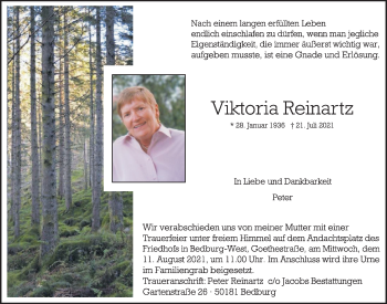 Anzeige von Viktoria Reinartz von  Werbepost 