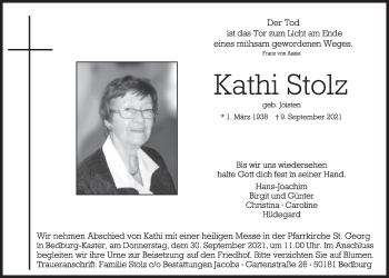 Anzeige von Kathi Stolz von  Werbepost 