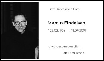 Anzeige von Marcus Findeisen von Kölner Stadt-Anzeiger / Kölnische Rundschau / Express