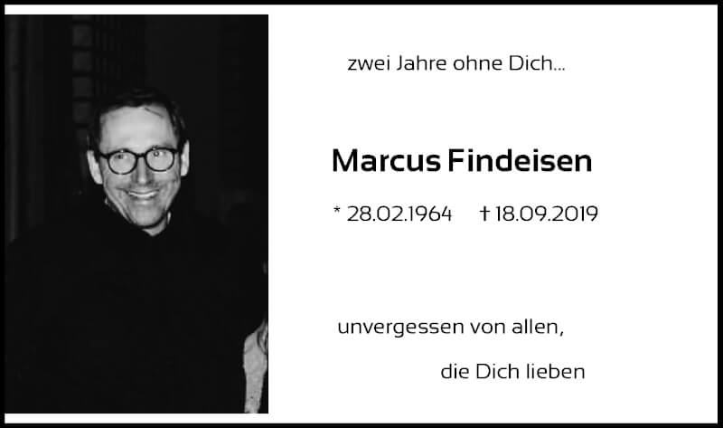  Traueranzeige für Marcus Findeisen vom 18.09.2021 aus Kölner Stadt-Anzeiger / Kölnische Rundschau / Express