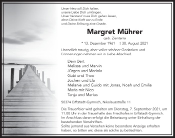 Anzeige von Margret Mührer von  Werbepost 