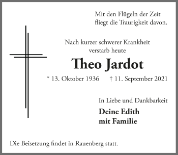 Anzeige von Theo Jardot von  Lokalanzeiger 