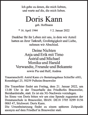 Anzeige von Dons Kann von  Wochenende 