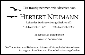 Anzeige von Herbert Neumann von Kölner Stadt-Anzeiger / Kölnische Rundschau / Express