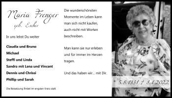 Anzeige von Maria Frenger von  Lokale Informationen 
