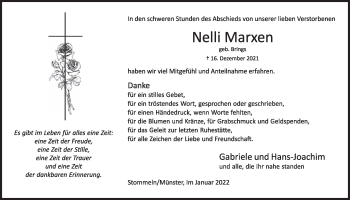 Anzeige von Nelli Marxen von  Wochenende 