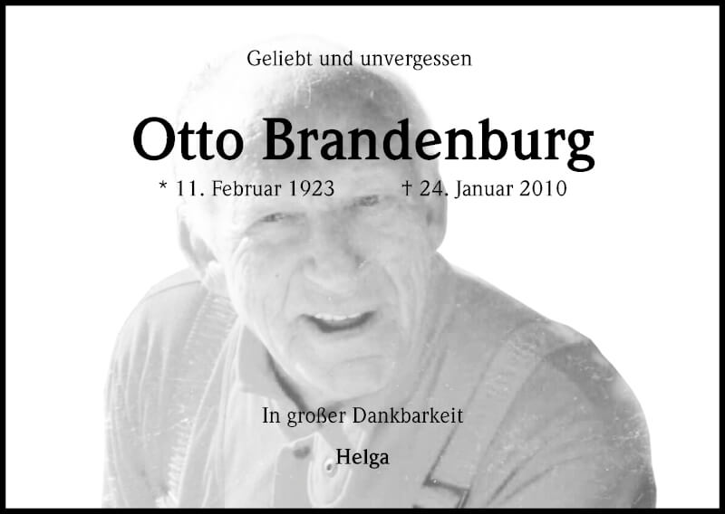  Traueranzeige für Otto Brandenburg vom 18.07.2023 aus Kölner Stadt-Anzeiger / Kölnische Rundschau / Express