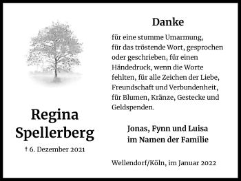 Anzeige von Regina Spellerberg von Kölner Stadt-Anzeiger / Kölnische Rundschau / Express