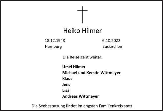 Anzeige von Heiko Hilmer von  Blickpunkt Euskirchen 