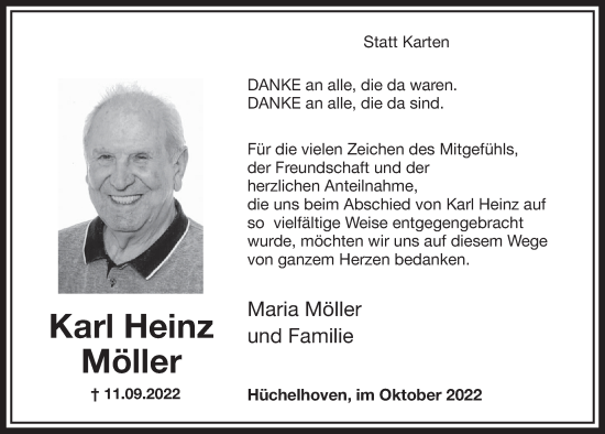 Anzeige von Karl Heinz Möller von  Werbepost 