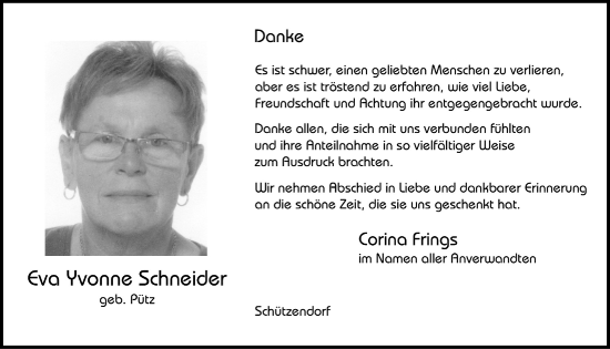 Anzeige von Eva Yvonne Schneider von  Blickpunkt Euskirchen 