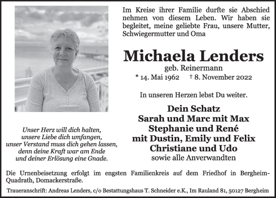 Anzeige von Micahela Lenders von  Werbepost 
