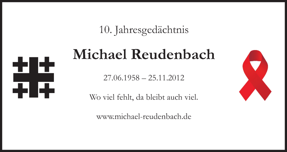  Traueranzeige für Michael Reudenbach vom 26.11.2022 aus Kölner Stadt-Anzeiger / Kölnische Rundschau / Express