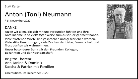 Anzeige von Anton Neumann von  Werbepost 