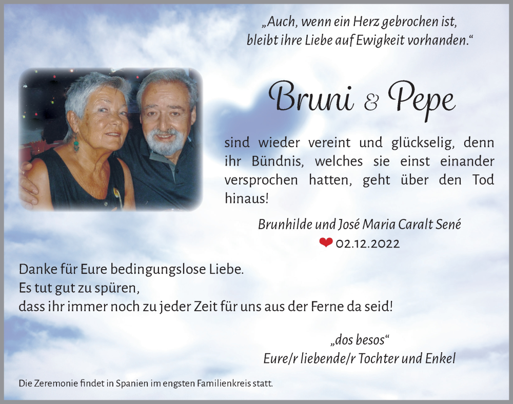  Traueranzeige für Bruni  vom 10.12.2022 aus  Blickpunkt Euskirchen 