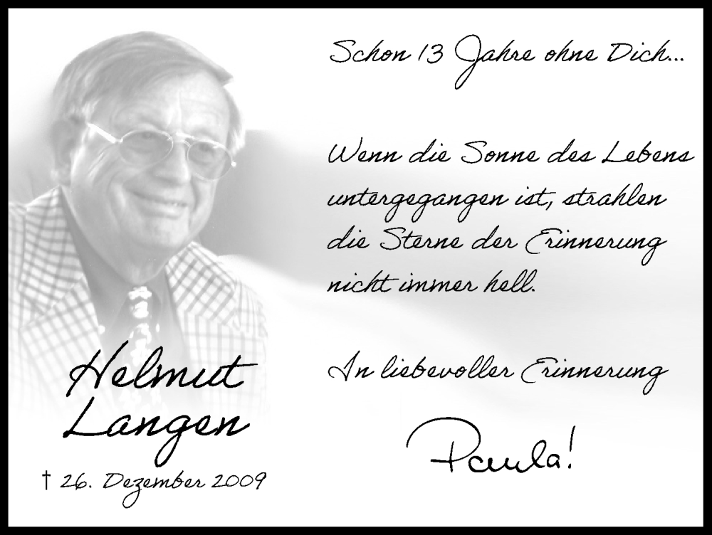  Traueranzeige für Helmut Langen vom 18.07.2023 aus Kölner Stadt-Anzeiger / Kölnische Rundschau / Express