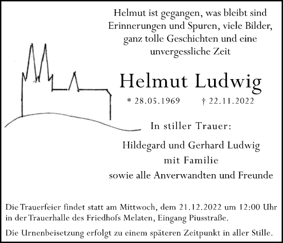 Anzeige von Helmut Ludwig von Kölner Stadt-Anzeiger / Kölnische Rundschau / Express
