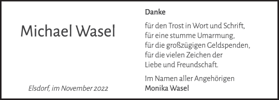 Anzeige von Michael Wasel von  Werbepost 