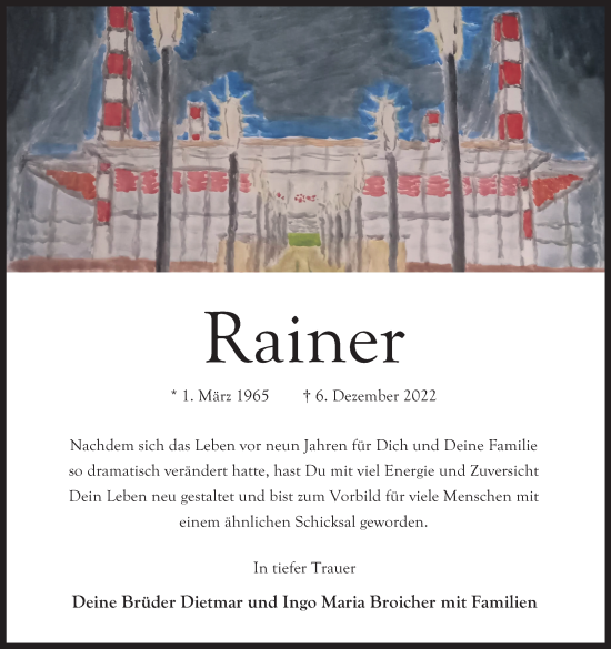 Anzeige von Rainer  von Kölner Stadt-Anzeiger / Kölnische Rundschau / Express