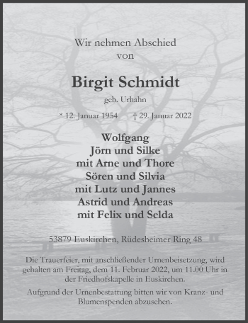Anzeige von Birgit Schmidt von  Blickpunkt Euskirchen 