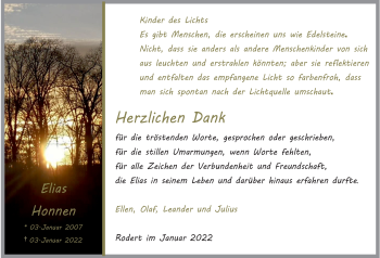 Anzeige von Elias Honnen von  Blickpunkt Euskirchen 
