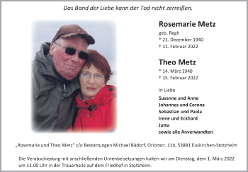 Anzeige von Rosemarie Metz von  Blickpunkt Euskirchen 