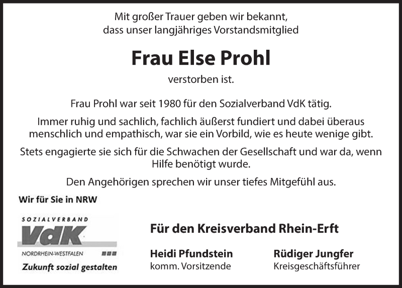  Traueranzeige für Else Prohl vom 18.03.2022 aus  Werbepost 
