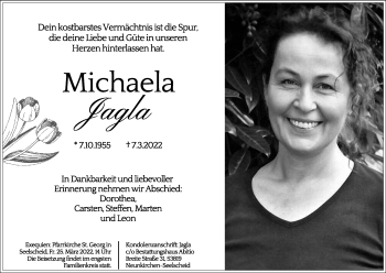 Anzeige von Michaela Jagla von Kölner Stadt-Anzeiger / Kölnische Rundschau / Express
