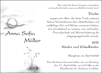 Anzeige von Anna Sofia Müller von  Blickpunkt Euskirchen 