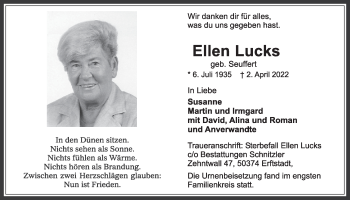 Anzeige von Ellen Lucks von  Werbepost 