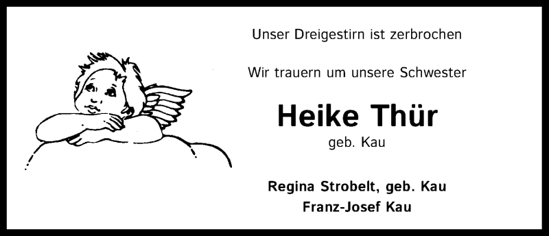  Traueranzeige für Heike Thür vom 06.04.2022 aus Kölner Stadt-Anzeiger / Kölnische Rundschau / Express