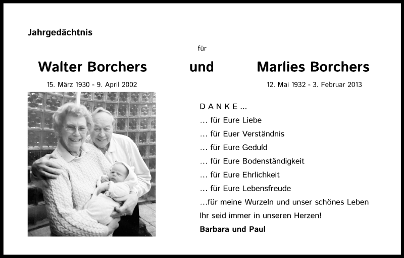  Traueranzeige für Marlies Borchers vom 09.04.2022 aus Kölner Stadt-Anzeiger / Kölnische Rundschau / Express