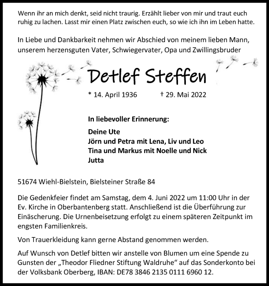 Anzeige von Detlef Steffen von Kölner Stadt-Anzeiger / Kölnische Rundschau / Express