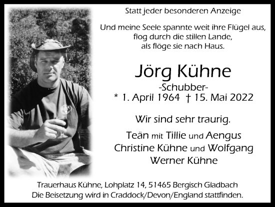 Anzeige von Jörg Kühne von Kölner Stadt-Anzeiger / Kölnische Rundschau / Express