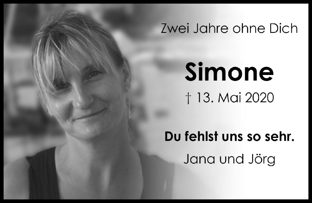  Traueranzeige für Simone Ortmann vom 18.07.2023 aus  Bergisches Handelsblatt 