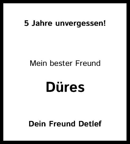 Anzeige von Düres  von Kölner Stadt-Anzeiger / Kölnische Rundschau / Express