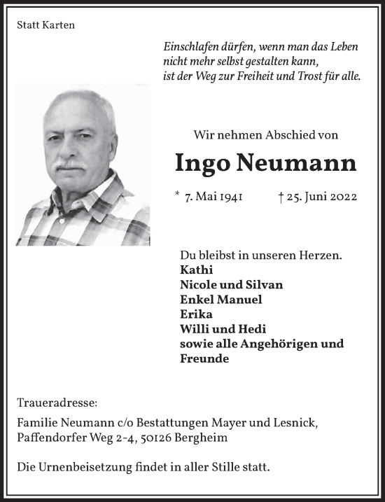 Anzeige von Ingo Neumann von  Werbepost 